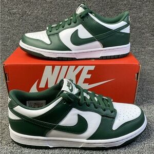 Nike Dunk Low White and green color matching casual sneakers